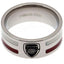 Arsenal FC Colour Stripe Ring Medium LKT Sport Stainless steel ring featuring red and white colour insertsChrome finish and engraved with the Arsenal crestOfficial licensed productInternal diameter approx 20mmRing size U Rings