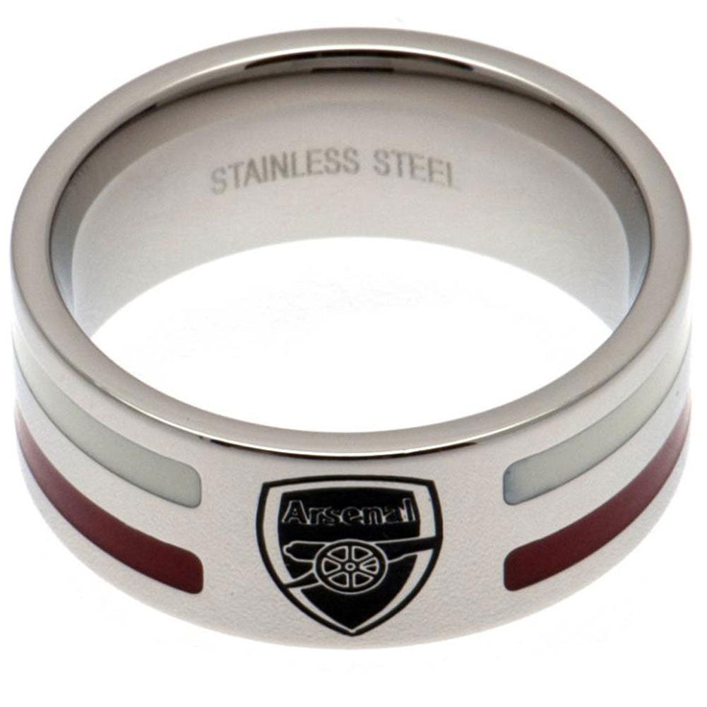 Arsenal FC Colour Stripe Ring Small LKT Sport Football>Premier League>Arsenal FC Rings
