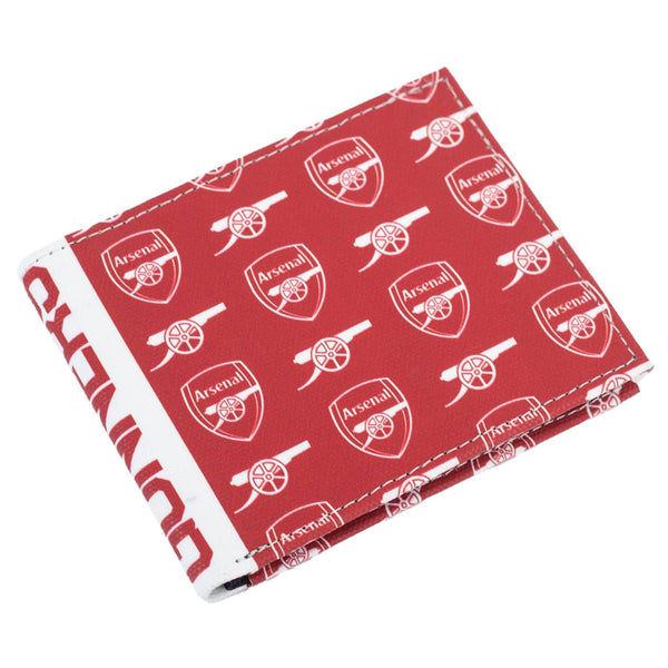 Arsenal FC Coloured Icon Wallet LKT Sport Vibrant brushed canvas wallet featuring an Arsenal multi icon designBi-fold design with 1 note pocket and 4 card slotsincluding a window and 2 additional slotsOfficial licensed productApprox 11cm x 9cm Wallets