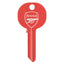 Arsenal FC Crest Door Key LKT Sport Ready to cut, blank door keyFeaturing full colour club crestDesign repeated on both sidesOfficial licensed productApprox 65mm x 32mm Key Blanks