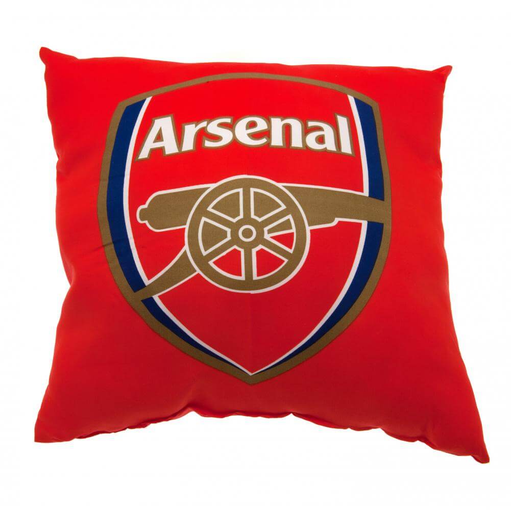 Arsenal FC Cushion LKT Sport Vibrant red cushion featuring a large full colour Arsenal club crestDesign repeated on the reverse52% Polyester 48% Cotton spot cleanOfficial licensed productApprox 40cm x 40cm Throw Pillows Imagen principal del producto