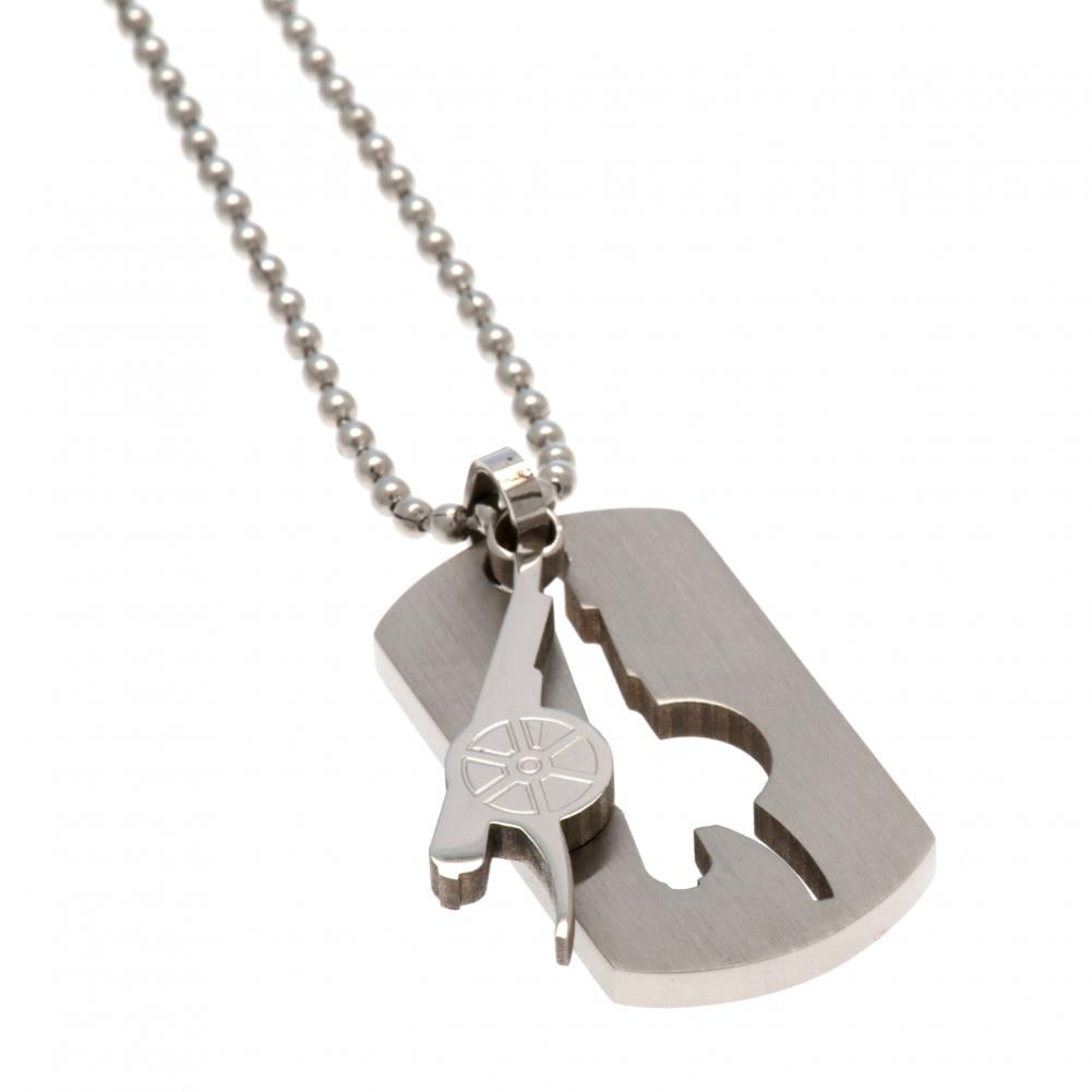 Arsenal FC Cut Out Cannon Dog Tag & Chain LKT Sport Football>Premier League>Arsenal FC Necklaces