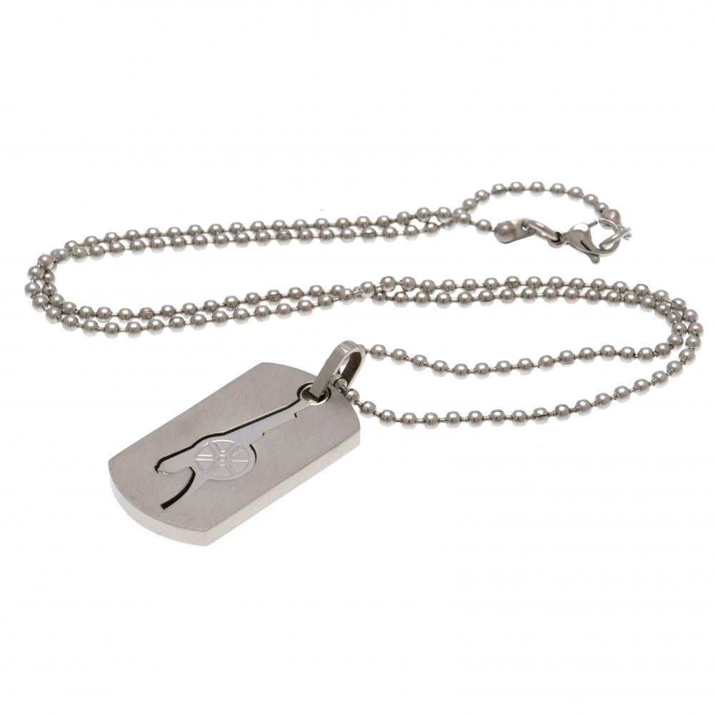 Arsenal FC Cut Out Cannon Dog Tag & Chain LKT Sport Football>Premier League>Arsenal FC Necklaces