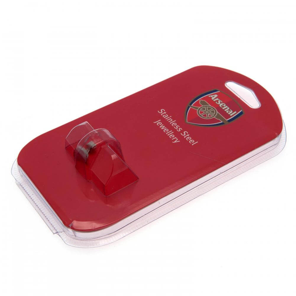 Arsenal FC Cut Out Stud Earring LKT Sport Shaped earring with a highly detailed laser printFeatures the Arsenal crest on a screw back fixingMade from durable stainless steelOfficial licensed productApprox 10mm x 10mm Earrings