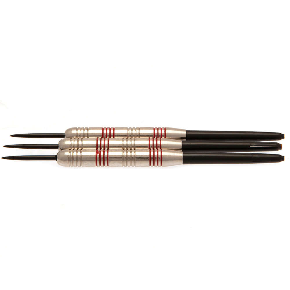 Arsenal FC Darts Set LKT Sport Arsenal FC essential darts set3 x dart barrels with red detail3 x black dart shafts3 x red dart flights with white Arsenal crestsComplete with a PU darts case printed with the Arsenal crestOfficial licensed product Darts
