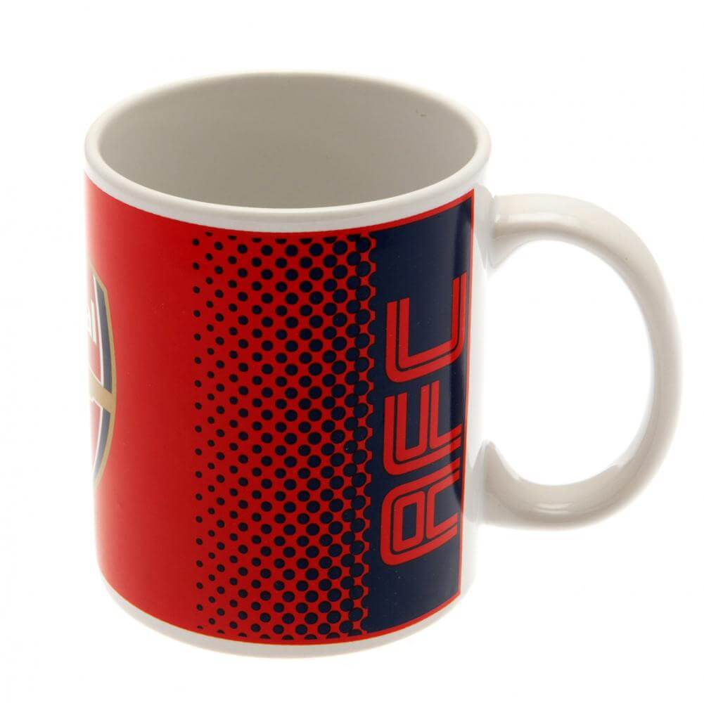 Arsenal FC Fade Mug LKT Sport Ceramic everyday coffee mugFade design featuring AFC text and full colour club crestGlazed kiln fired finish with white handleOfficial licensed productApprox 315ml (11oz)Approx 9cm tall, 8cm in diameter Mugs