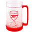 Arsenal FC Freezer Mug LKT Sport Frosted effect double walled gel filled freezer mugFeaturing red base, handle and Arsenal FC club crestOfficial licensed productApprox 420ml (14oz)Approx 15cm tall, 9cm in diameter Mugs