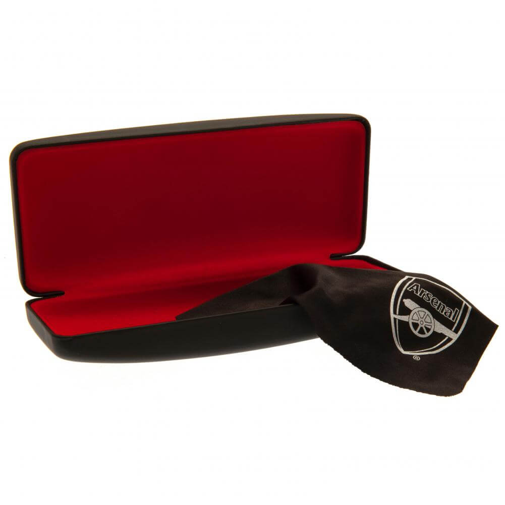 Arsenal FC Glasses Case LKT Sport Black debossed glasses caseSuitable for glasses and sunglassesAlso includes a lense cloth with the club crestOfficial licensed productApprox 16cm x 6.5cm Eyewear Cases