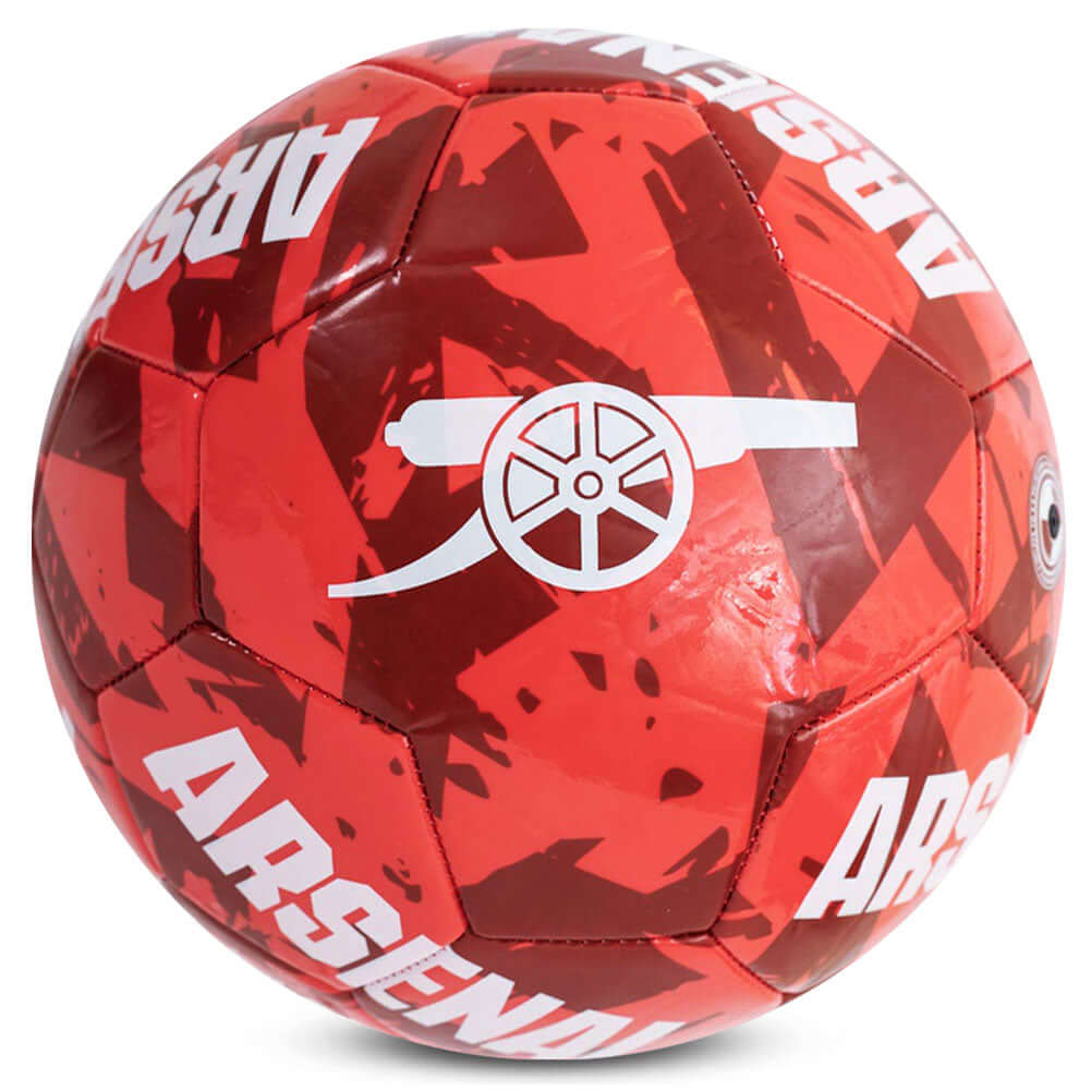 Arsenal FC Graffiti Football LKT Sport Red 26 panel everyday PVC FootballFeatures a white Arsenal crest on a graffiti design ballSuitable for 14 yrs and olderOfficial licensed productSize 5 footballApprox 69cm in circumference Soccer Balls