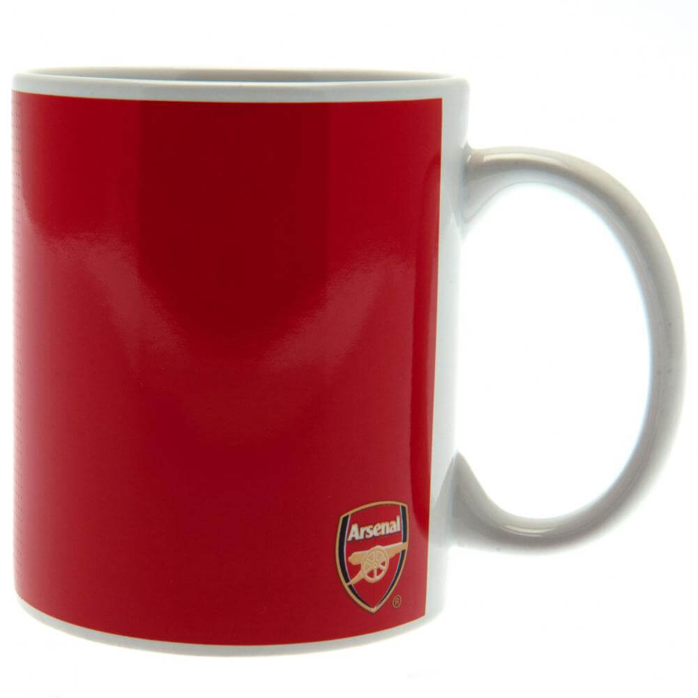 Arsenal FC Halftone Mug LKT Sport Ceramic everyday coffee mugHalftone design featuring a full colour Arsenal club crestGlazed kiln fired finish with white handleOfficial licensed productApprox 315ml (11oz)Approx 9cm tall, 8cm in diameter Mugs