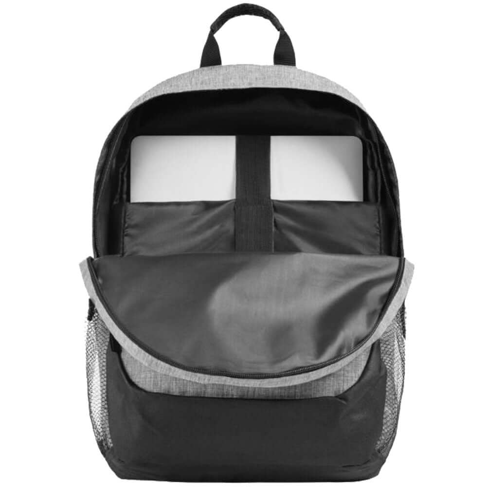 Arsenal FC Heather Grey Backpack LKT Sport Stylish heather grey backpack featuring full colour Arsenal crest and contrast zipped pocket to frontPadded back panel for comfort with adjustable shoulder straps and a carry strapMain compartment has a double zi