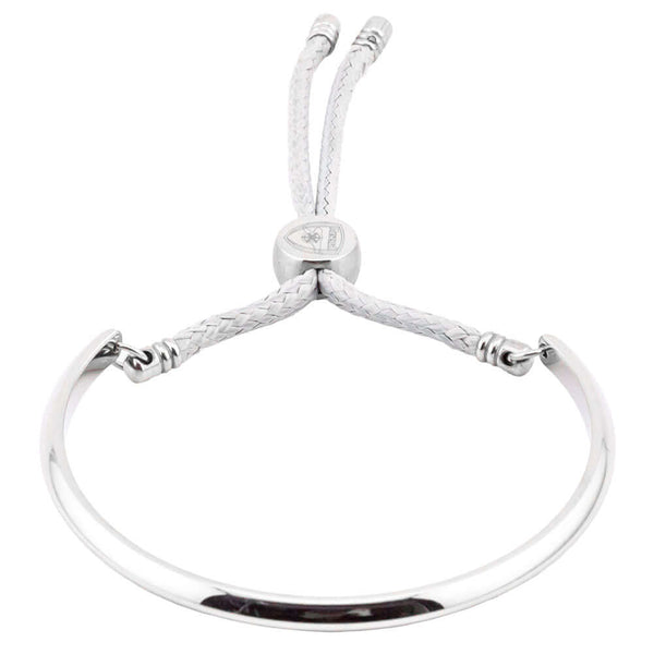 Arsenal FC Ladies Rope Bangle LKT Sport Stainless steel bangle and grey rope bracelet combinedFeaturing the Gunners logo engraved on the sliding rope attachmentOfficial licensed productApprox 10cm in diameter Bracelets