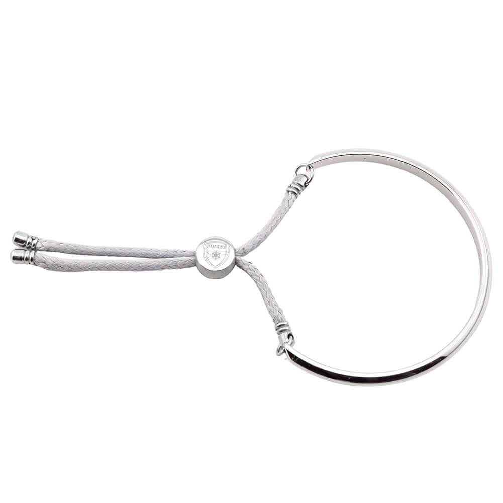 Arsenal FC Ladies Rope Bangle LKT Sport Stainless steel bangle and grey rope bracelet combinedFeaturing the Gunners logo engraved on the sliding rope attachmentOfficial licensed productApprox 10cm in diameter Bracelets