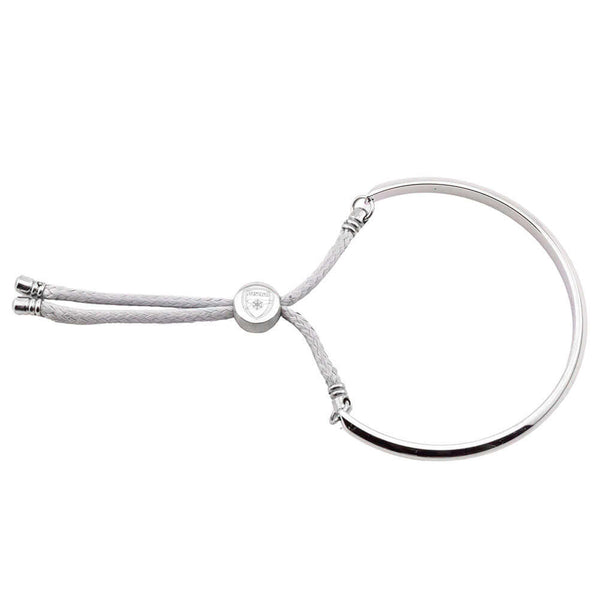 Arsenal FC Ladies Rope Bangle LKT Sport Stainless steel bangle and grey rope bracelet combinedFeaturing the Gunners logo engraved on the sliding rope attachmentOfficial licensed productApprox 10cm in diameter Bracelets