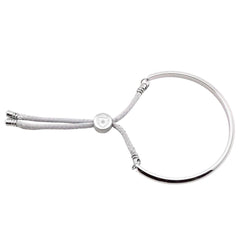 Arsenal FC Ladies Rope Bangle LKT Sport Stainless steel bangle and grey rope bracelet combinedFeaturing the Gunners logo engraved on the sliding rope attachmentOfficial licensed productApprox 10cm in diameter Bracelets