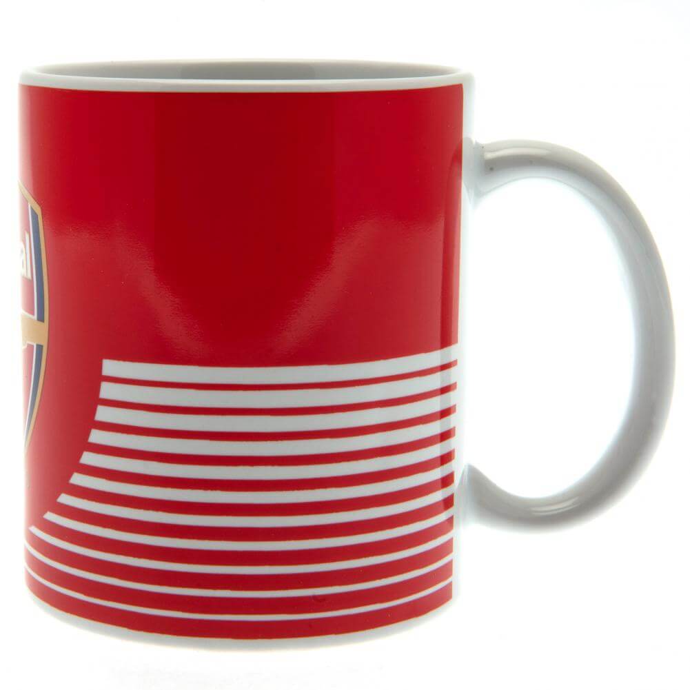 Arsenal FC Linea Mug LKT Sport Ceramic everyday coffee mugLinea design featuring a full colour Arsenal club crestGlazed kiln fired finish with white handleOfficial licensed productApprox 315ml (11oz)Approx 9cm tall, 8cm in diameter Mugs