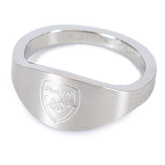 Arsenal FC Oval Ring Small LKT Sport Stainless steel oval design ring in a brushed satin finishEngraved with the Arsenal crestOfficial licensed productInternal diameter approx 19mmRing size R Rings