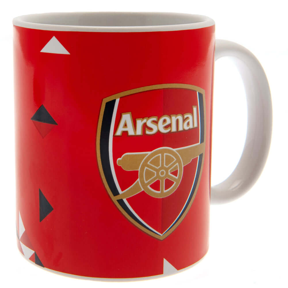 Arsenal FC Particle Mug LKT Sport Ceramic everyday coffee mugParticle design featuring a full colour Arsenal club crestGlazed kiln fired finish with white handleOfficial licensed productApprox 315ml (11oz)Approx 9cm tall, 8cm in diameter Mugs
