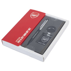 Arsenal FC Pen & Keyring Set LKT Sport Executive pen & keyring gift set1 x executive pen with black ink1 x large executive rectangle keyringOfficial licensed productPen approx 13cm x 1cmKeyring approx 45mm x 35mm Pen & Pencil Sets