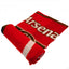 Arsenal FC Pulse Fleece Blanket LKT Sport Vibrant red pulse design soft and warm fleece blanket Features a large full colour Arsenal club crest in the centre 100% polyester machine washable Official licensed product Approx 125cm x 150cm In a printed card
