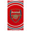 Arsenal FC Pulse Towel LKT Sport Large soft to touch 100% cotton velour beach towel Features a pulse design with a central large crest Official licensed product Approx 140cm x 70cm (55in x 28in) In a display packet Beach Towels