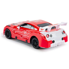 Arsenal FC Radio Control Sportscar 1:24 Scale LKT Sport Sleek and streamlined sportscar with iconic style brandingComplete with Arsenal FC crests on the roof and doorsIncludes an oversized spoiler on the rear for stability and speedWorking spring suspensi