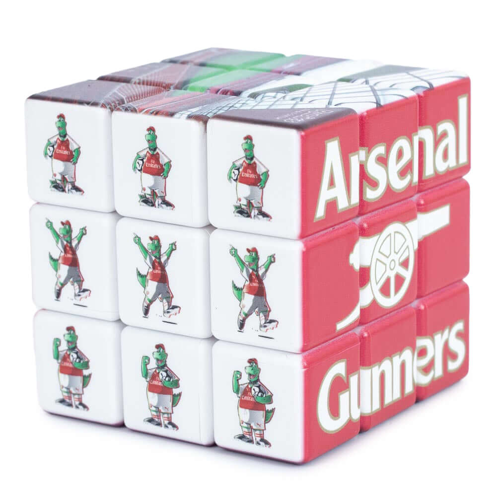 Arsenal FC Rubik’s Cube LKT Sport 3x3 cube puzzle featuring multiple Arsenal imagesHours of play with this original Rubik's CubeSuitable for ages 3+Official licensed productApprox 6cm x 6cm x 6cm Mechanical Puzzles