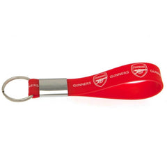 Arsenal FC Silicone Keyring LKT Sport Silicone strap keyring with silver colour metal band and split ringVibrant red strap with crest and gunners designOfficial licensed productApprox 10cm x 1.5cm Keychains