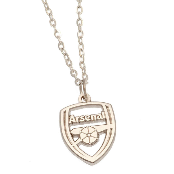 Arsenal FC Silver Plated Boxed Pendant CR LKT Sport Silver plated pendant and necklaceFeaturing an Arsenal crest pendant on a chain necklaceWith a lobster claspOfficial licensed productNecklace approx 50cm (20 inches)Pendant approx 20mm x 17mm Pendants