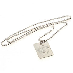 Arsenal FC Silver Plated Dog Tag & Chain LKT Sport Football>Premier League>Arsenal FC Necklaces