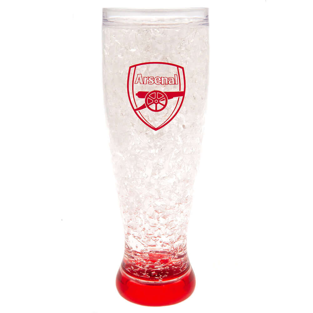 Arsenal FC Slim Freezer Mug LKT Sport Frosted effect double walled gel filled freezer mugFeaturing a red base and Arsenal FC club crestOfficial licensed productApprox 400ml (13oz)Approx 24cm tall, 8cm in diameter Mugs Hauptbild