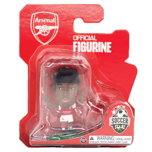 Arsenal FC SoccerStarz Madueke LKT Sport Noni Madueke Soccerstarz collectable figureFeatures classic Arsenal home kitStands 5cm tall on a green baseOfficial licensed productApprox 5cm x 2.5cm x 2.5cm Action Figures
