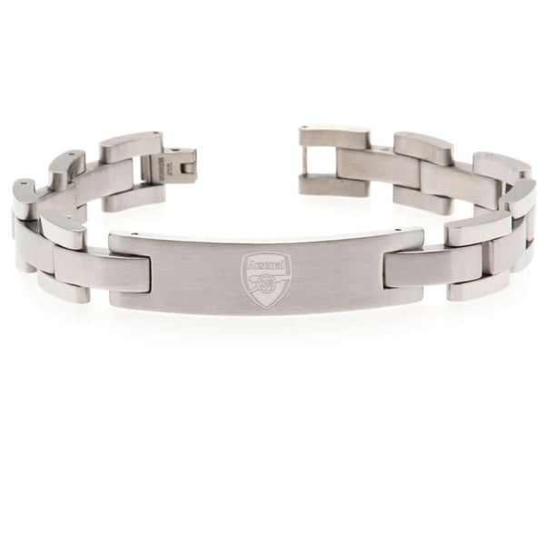 Arsenal FC Stainless Steel Bracelet LKT Sport Classic design stainless steel link braceletFeaturing a club crest engraved plateOfficial licensed productApprox 22cm x 1cm Bracelets