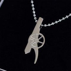 Arsenal FC Stainless Steel Cannon Pendant & Chain LKT Sport Stainless steel shaped pendant with ball chainChrome finish Arsenal Cannon with engraved detailOfficial licensed productChain approx 50cm (19in)Pendant approx 30mm x 10mm Pendants