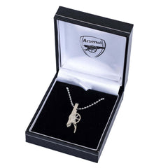 Arsenal FC Stainless Steel Cannon Pendant & Chain LKT Sport Stainless steel shaped pendant with ball chainChrome finish Arsenal Cannon with engraved detailOfficial licensed productChain approx 50cm (19in)Pendant approx 30mm x 10mm Pendants