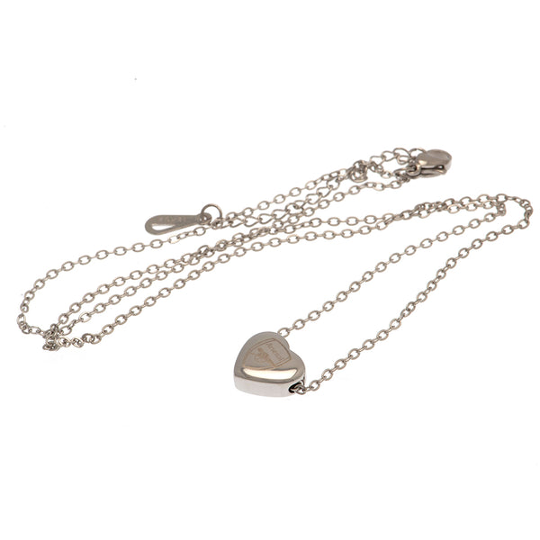 Arsenal FC Stainless Steel Heart Necklace LKT Sport Stainless steel heart shaped pendant and necklaceChrome finish with the Arsenal crest engraved on the pendantOfficial licensed productChain approx 50cm (19in)Pendant approx 12mm x 10mm Necklaces