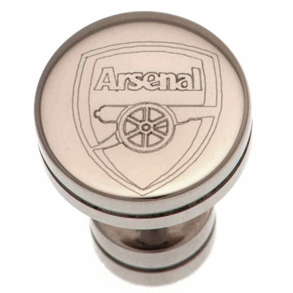 Arsenal FC Stainless Steel Stud Earring LKT Sport Stud earring with a detailed laser printFeatures the Arsenal crest on a screw back fixingMade from durable stainless steelOfficial licensed productApprox 10mm x 10mm Earrings