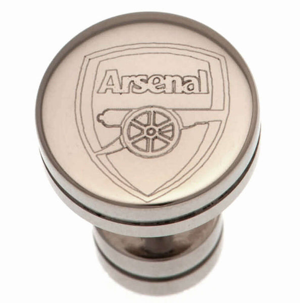 Arsenal FC Stainless Steel Stud Earring LKT Sport Stud earring with a detailed laser printFeatures the Arsenal crest on a screw back fixingMade from durable stainless steelOfficial licensed productApprox 10mm x 10mm Earrings