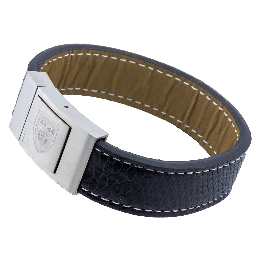 Arsenal FC Stitched Leather Bracelet LKT Sport Football>Premier League>Arsenal FC