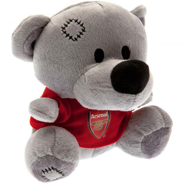 Arsenal FC Timmy Bear LKT Sport Soft to touch grey plush bear With stitched features and red t-shirt with full colour crest 100% polyester Official licensed product Approx 14cm tall With a swing tag Stuffed Animals
