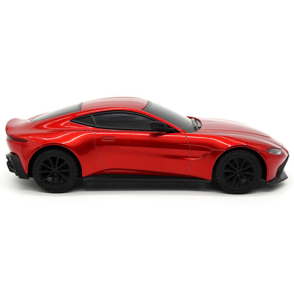 Aston Martin Vantage Radio Controlled Car 1:24 Scale Red LKT Sport Comprehensive replica model true to the actual vehicle with outstanding detailing; rims, rubber tyres and a great paint finish. Working spring suspension system, adjustable front wheel ali