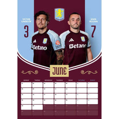Aston Villa FC A3 Calendar 2026 LKT Sport Football>Premier League>Aston Villa FC Wall Calendars