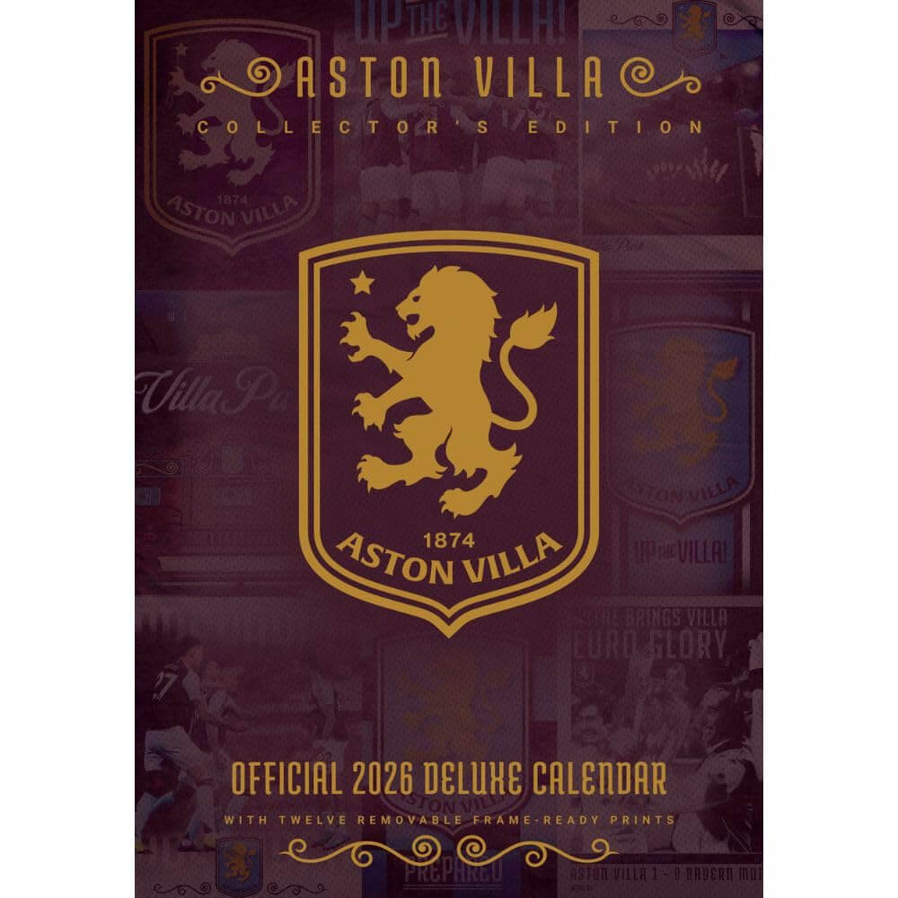 Aston Villa FC Deluxe Calendar 2026 LKT Sport Football>Premier League>Aston Villa FC Wall Calendars