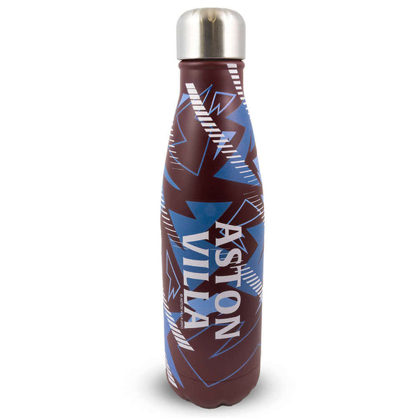 Aston Villa FC Fragment Thermal Flask LKT Sport Stainless steel thermal vacuum flaskMaintains the temperature of your drink for up to 24hrsWith a screw top lidClaret bottle with a blue and white fragment pattern and Villa crestOfficial licensed productApp