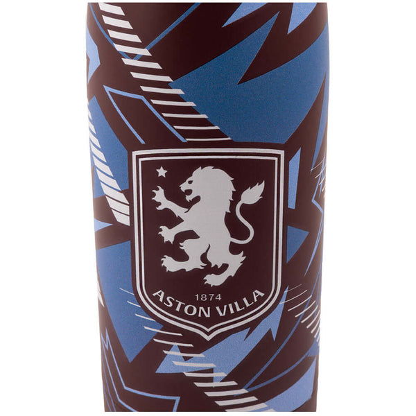 Aston Villa FC Fragment Thermal Flask LKT Sport Stainless steel thermal vacuum flaskMaintains the temperature of your drink for up to 24hrsWith a screw top lidClaret bottle with a blue and white fragment pattern and Villa crestOfficial licensed productApp