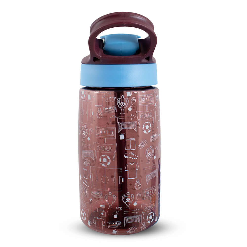 Aston Villa FC Junior Water Bottle LKT Sport Vibrant claret kids water bottleWith a white Villa crest and fun icon designWith a screw top lid and a closable drinking spoutOfficial licensed productApprox 480ml (17oz)Approx 17cm tall, 7cm in diameter Water