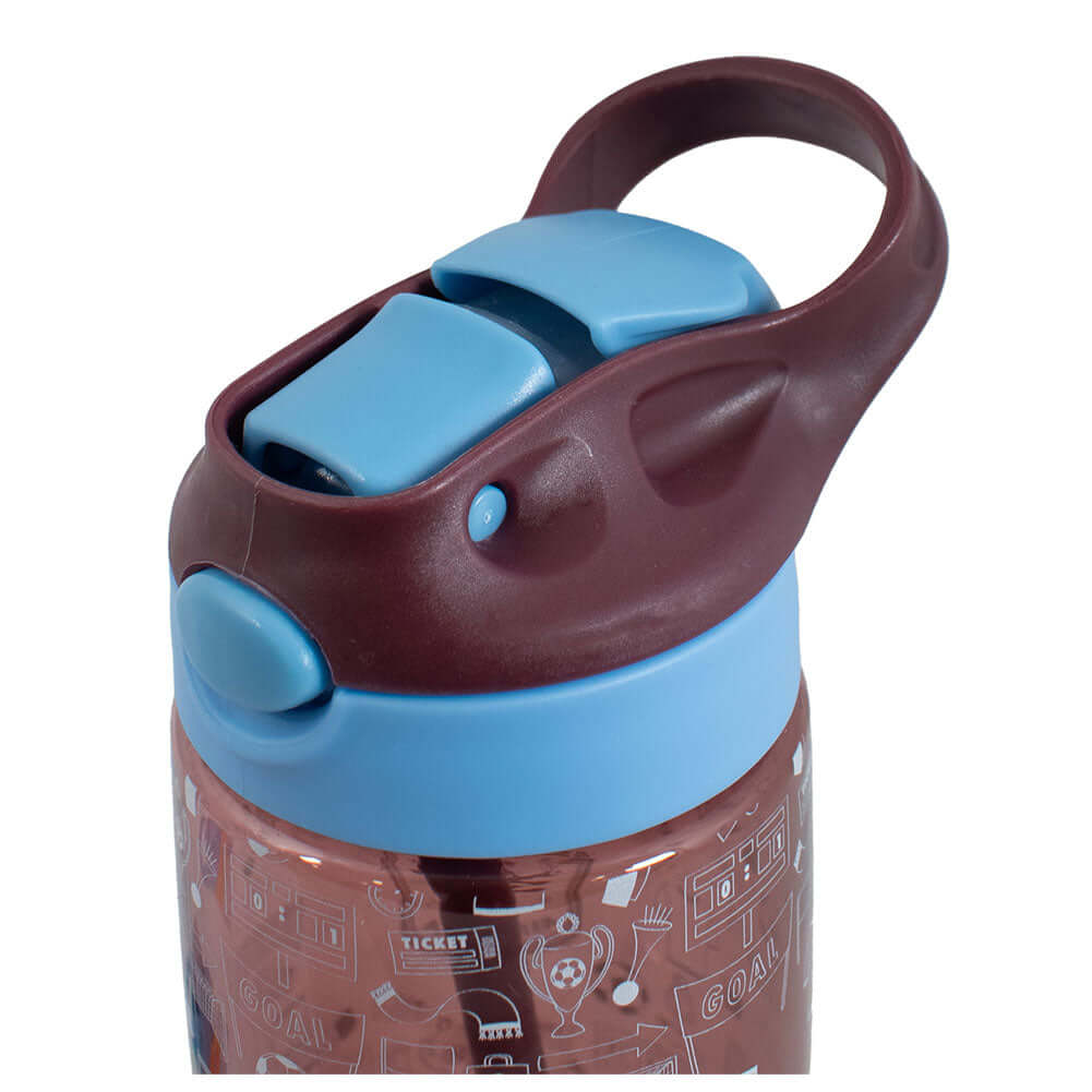 Aston Villa FC Junior Water Bottle LKT Sport Vibrant claret kids water bottleWith a white Villa crest and fun icon designWith a screw top lid and a closable drinking spoutOfficial licensed productApprox 480ml (17oz)Approx 17cm tall, 7cm in diameter Water
