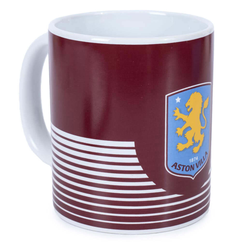Aston Villa FC Linea Mug LKT Sport Ceramic everyday coffee mugLinea design featuring a full colour Villa club crestGlazed kiln fired finish with white handleOfficial licensed productApprox 315ml (11oz)Approx 9cm tall, 8cm in diameter Mugs