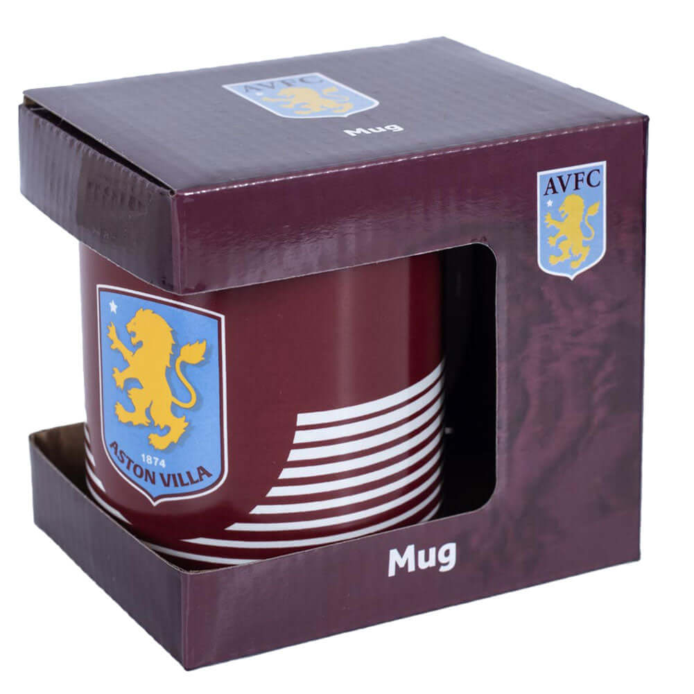 Aston Villa FC Linea Mug LKT Sport Ceramic everyday coffee mugLinea design featuring a full colour Villa club crestGlazed kiln fired finish with white handleOfficial licensed productApprox 315ml (11oz)Approx 9cm tall, 8cm in diameter Mugs