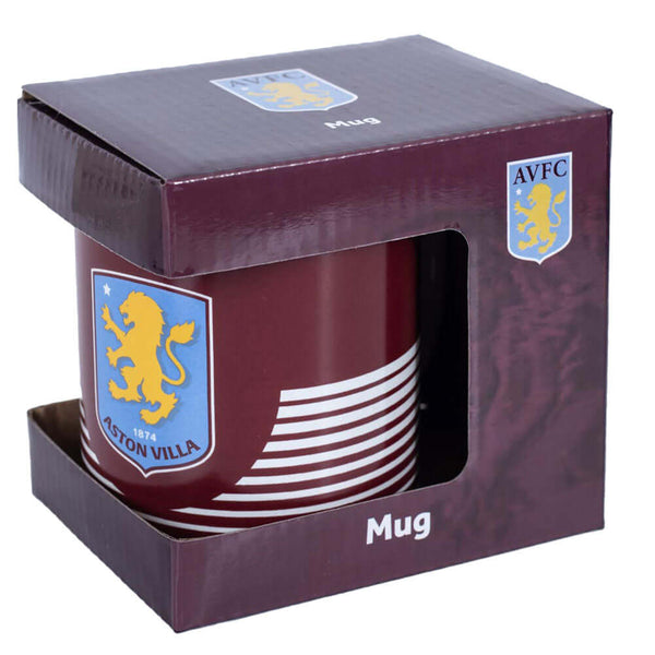 Aston Villa FC Linea Mug LKT Sport Ceramic everyday coffee mugLinea design featuring a full colour Villa club crestGlazed kiln fired finish with white handleOfficial licensed productApprox 315ml (11oz)Approx 9cm tall, 8cm in diameter Mugs